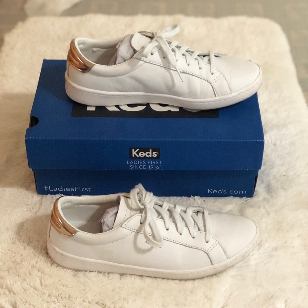 Women's Ace Mirror Leather White Rose/Gold